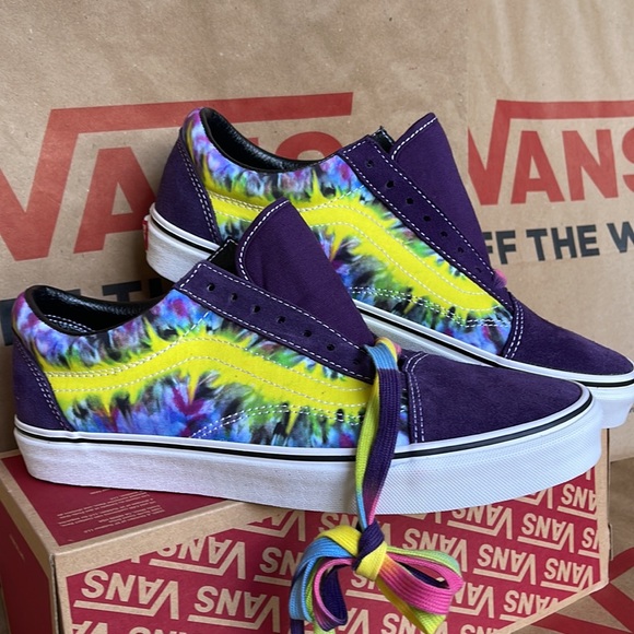 Vans Old Skool Tie Dye Mysterioso/True White Men’s sneakers - Picture 6 of 16
